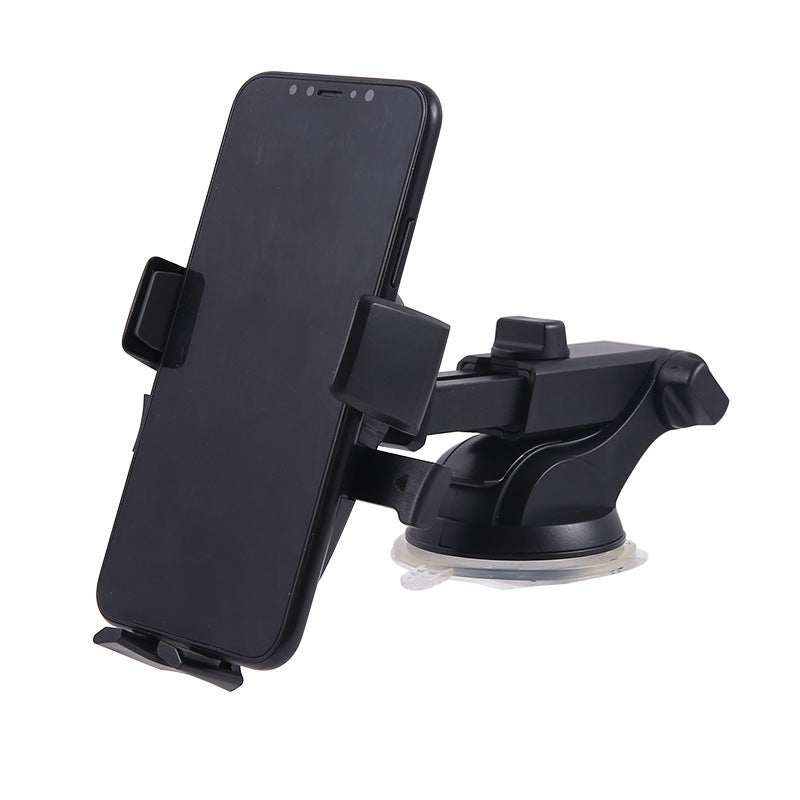 HKM-640723 Universal Long Pole Car Phone Holder for 4" to 6.4" Screens - Adjustable Arm Clamp, Black