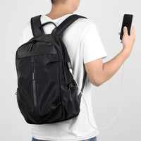 HKM-640723 Waterproof 17 Inch USB Laptop Backpack for Students and Travellers - Casual Leisure Bag for Men