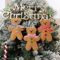 HKM-640787 Festive Cookie Bear Hanging Decorations - 3-Piece Set