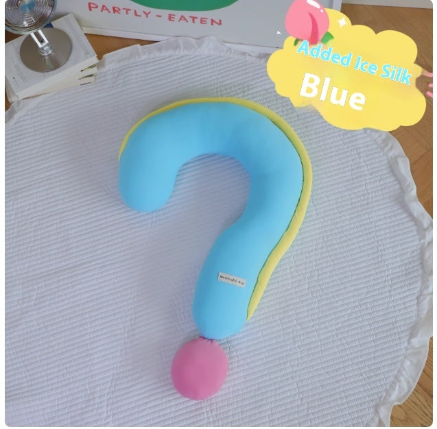 HKM-6408125 Removable and Washable Question Mark Pillow for Pets in Soft Velvet Fabric
