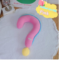 HKM-6408125 Removable and Washable Question Mark Pillow for Pets in Soft Velvet Fabric