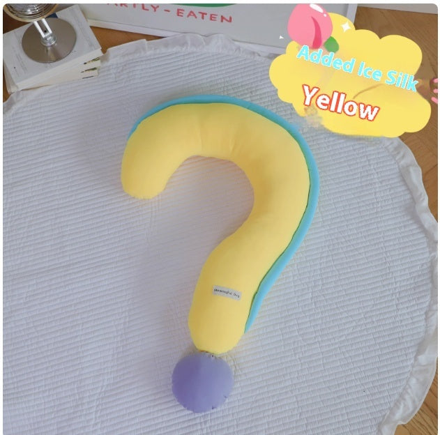 HKM-6408125 Removable and Washable Question Mark Pillow for Pets in Soft Velvet Fabric