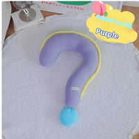 HKM-6408125 Removable and Washable Question Mark Pillow for Pets in Soft Velvet Fabric
