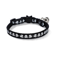 HKM-6408253 Halloween-Themed Cat Collar in Multiple Patterns: Spider Web, Skull, Candy, Pumpkin - Adjustable Size S (1.0*28cm)