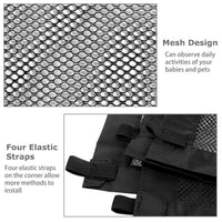 HKM-6409533 Portable Mesh Safety Gate for Pets - Adjustable, Pressure-Mounted Fence for Stairs and Doorways