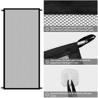 HKM-6409533 Portable Mesh Safety Gate for Pets - Adjustable, Pressure-Mounted Fence for Stairs and Doorways