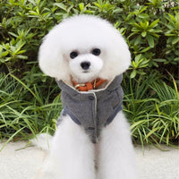 HKM-6410429 Cozy Small Pet Cotton Jacket with Lamb Wool Lining for Autumn and Winter