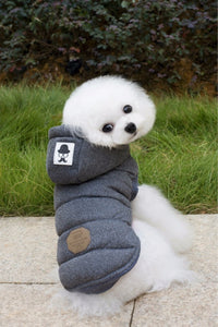 HKM-6410429 Cozy Small Pet Cotton Jacket with Lamb Wool Lining for Autumn and Winter