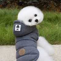 HKM-6410429 Cozy Small Pet Cotton Jacket with Lamb Wool Lining for Autumn and Winter