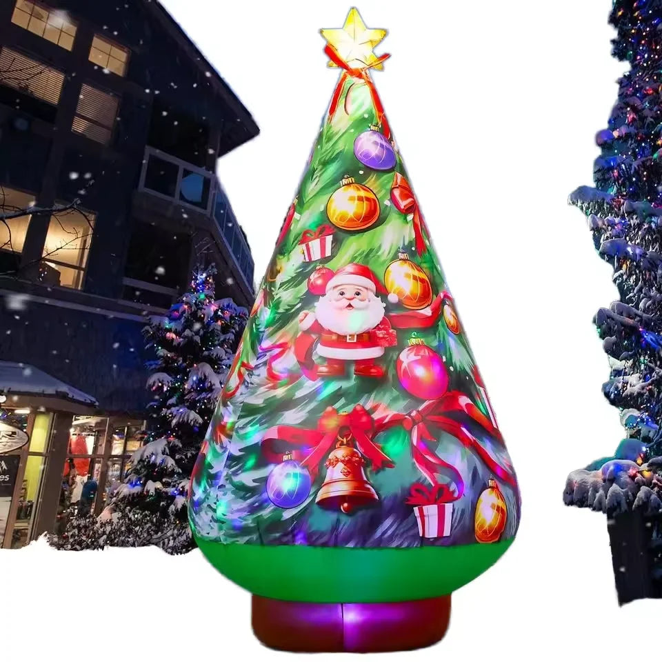 HKM-641107 8.8 FT Christmas Inflatable Tree Decoration for Outdoor Garden and Lawn Use