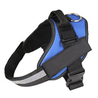 HKM-6411325 Adjustable Nylon Dog Chest Harness with Reflective Strips and Durable Traction Rope
