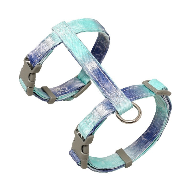 HKM-6411837 I-shaped Pet Traction Rope for Secure Walking - Polyester Material, Available in Pale Blue-Green, Deciduous Yellow, Spider Silk Powder