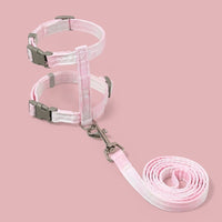 HKM-6411837 I-shaped Pet Traction Rope for Secure Walking - Polyester Material, Available in Pale Blue-Green, Deciduous Yellow, Spider Silk Powder