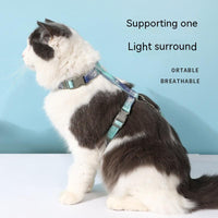 HKM-6411837 I-shaped Pet Traction Rope for Secure Walking - Polyester Material, Available in Pale Blue-Green, Deciduous Yellow, Spider Silk Powder