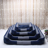 HKM-6412093 Removable and Washable Canvas Pet Nest for All Seasons - Available in Dark Blue, Gray, Brown, and Red, Sizes 50CM, 70CM, 90CM