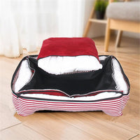 HKM-6412093 Removable and Washable Canvas Pet Nest for All Seasons - Available in Dark Blue, Gray, Brown, and Red, Sizes 50CM, 70CM, 90CM
