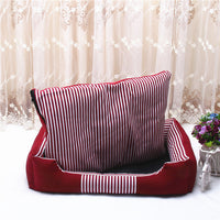HKM-6412093 Removable and Washable Canvas Pet Nest for All Seasons - Available in Dark Blue, Gray, Brown, and Red, Sizes 50CM, 70CM, 90CM