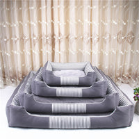 HKM-6412093 Removable and Washable Canvas Pet Nest for All Seasons - Available in Dark Blue, Gray, Brown, and Red, Sizes 50CM, 70CM, 90CM