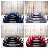 HKM-6412093 Removable and Washable Canvas Pet Nest for All Seasons - Available in Dark Blue, Gray, Brown, and Red, Sizes 50CM, 70CM, 90CM