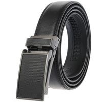 HKM-641363 Men's 30mm Alloy Buckle Leather Belt - Classic and Versatile Style