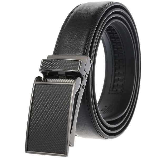 HKM-641363 Men's 30mm Alloy Buckle Leather Belt - Classic and Versatile Style