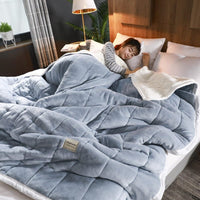 HKM-641427 Plush Coral Fleece Blanket - Soft & Warm Twin Size Throw for All Seasons