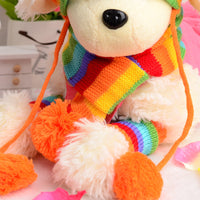 HKM-6414397 Three-Piece Warm Pet Hat, Scarf, and Foot Cover Set for Winter Protection