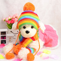 HKM-6414397 Three-Piece Warm Pet Hat, Scarf, and Foot Cover Set for Winter Protection