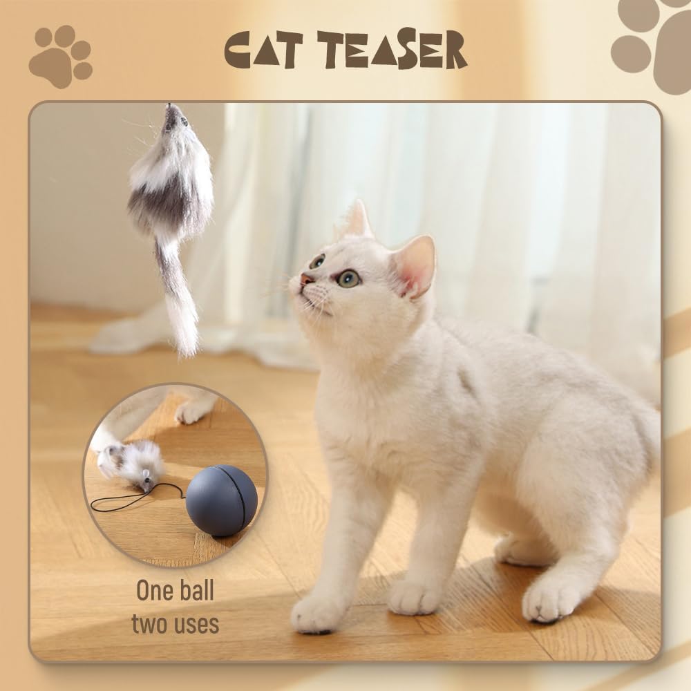 HKM-6415293 Automatic Self-Rolling Cat and Dog Ball Toy for Interactive Play and Exercise