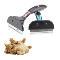 HKM-641555 Pet Hair Remover Tool for Dogs and Cats - Easy-to-Use Engineering Plastic and Stainless Steel Design, Available in Cherry Blossom, Mint, and Gray