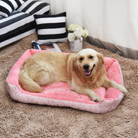 HKM-6416061 Cozy Pet Bed for All Dog Sizes in Soft Cloth ¨C Available in Brown, Gray, Pink, and Beige