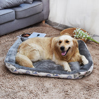 HKM-6416061 Cozy Pet Bed for All Dog Sizes in Soft Cloth ¨C Available in Brown, Gray, Pink, and Beige
