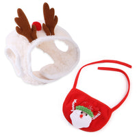 HKM-6416189 Winter Pet Costume with Cute Christmas Antlers and Bibs for Small to Medium Pets