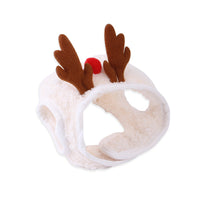 HKM-6416189 Winter Pet Costume with Cute Christmas Antlers and Bibs for Small to Medium Pets