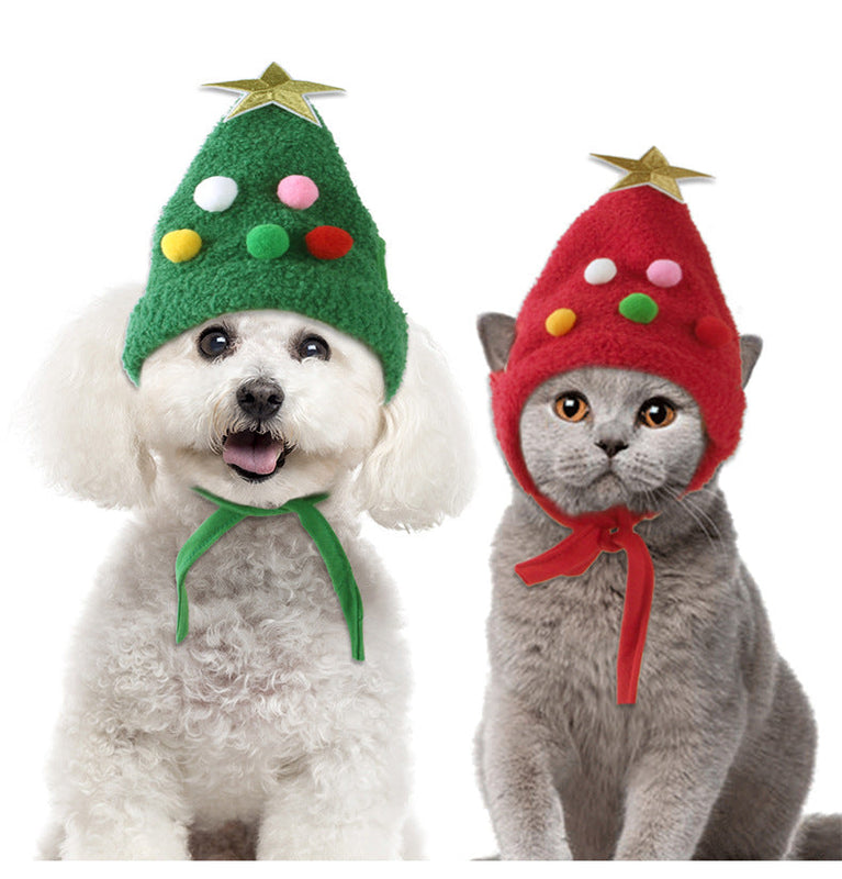 HKM-6416189 Winter Pet Costume with Cute Christmas Antlers and Bibs for Small to Medium Pets