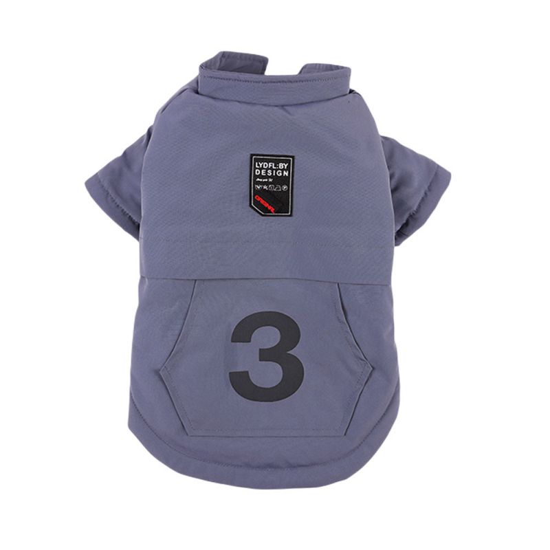 HKM-6416445 Cozy Plus Velvet Digital Coat for Dogs - Autumn and Winter Apparel in Light Khaki, Bean Paste Powder, Dark Night Blue