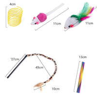 HKM-6417085 22-Piece Interactive Cat Toy Set with Tunnel and Assorted Accessories