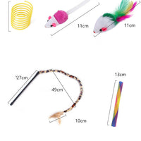 HKM-6417085 22-Piece Interactive Cat Toy Set with Tunnel and Assorted Accessories