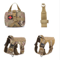 HKM-6417469 Tactical Outdoor Dog Vest with Quick Disassembly for Training - Available in Black, Camouflage, and Multiple Sizes