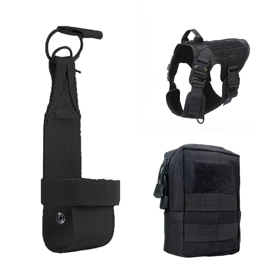 HKM-6417469 Tactical Outdoor Dog Vest with Quick Disassembly for Training - Available in Black, Camouflage, and Multiple Sizes