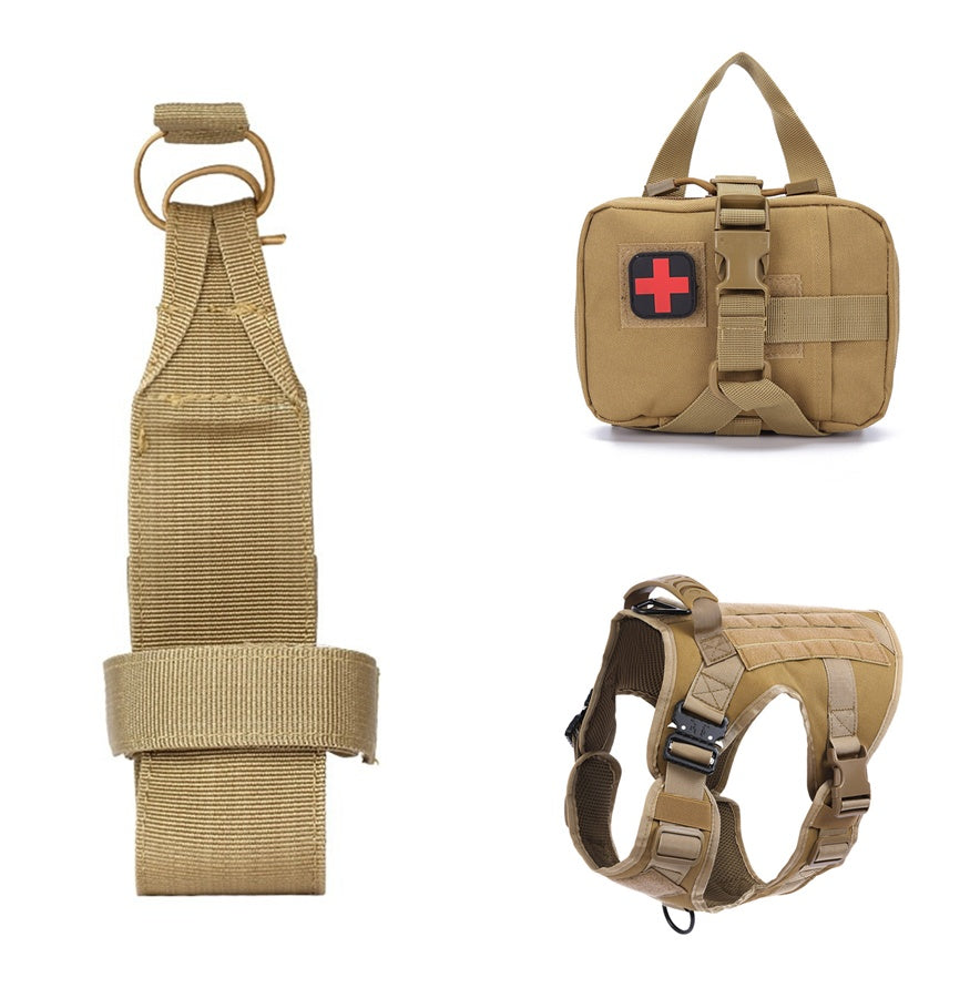 HKM-6417469 Tactical Outdoor Dog Vest with Quick Disassembly for Training - Available in Black, Camouflage, and Multiple Sizes