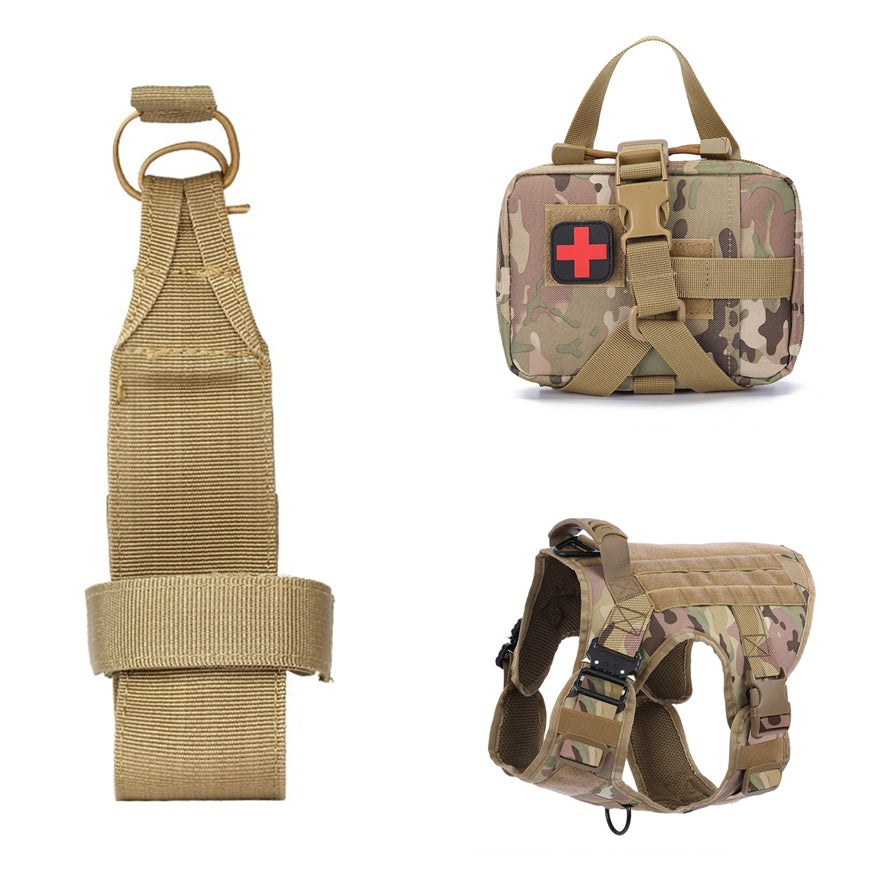 HKM-6417469 Tactical Outdoor Dog Vest with Quick Disassembly for Training - Available in Black, Camouflage, and Multiple Sizes
