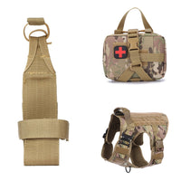 HKM-6417469 Tactical Outdoor Dog Vest with Quick Disassembly for Training - Available in Black, Camouflage, and Multiple Sizes