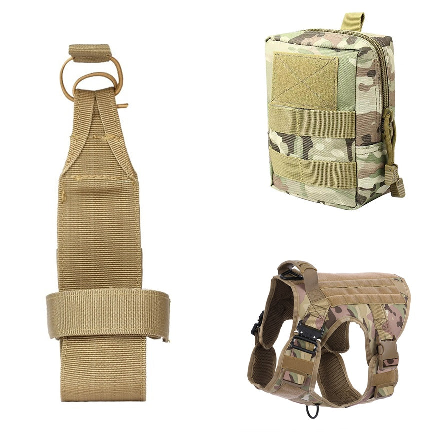 HKM-6417469 Tactical Outdoor Dog Vest with Quick Disassembly for Training - Available in Black, Camouflage, and Multiple Sizes