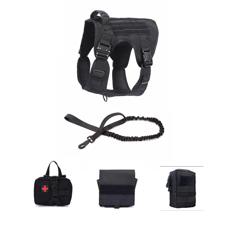 HKM-6417469 Tactical Outdoor Dog Vest with Quick Disassembly for Training - Available in Black, Camouflage, and Multiple Sizes