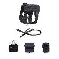 HKM-6417469 Tactical Outdoor Dog Vest with Quick Disassembly for Training - Available in Black, Camouflage, and Multiple Sizes