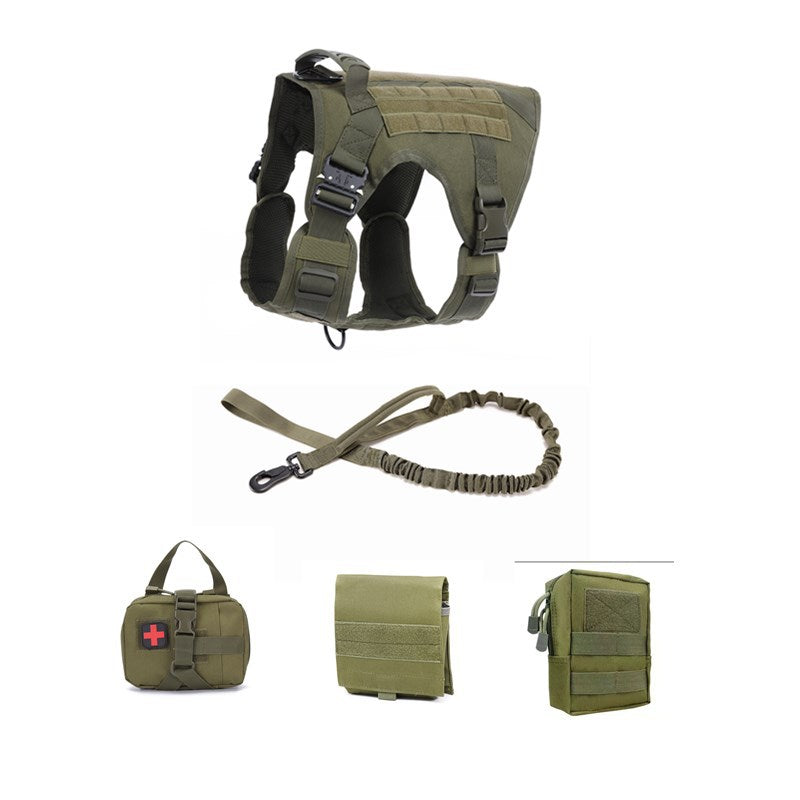 HKM-6417469 Tactical Outdoor Dog Vest with Quick Disassembly for Training - Available in Black, Camouflage, and Multiple Sizes