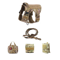 HKM-6417469 Tactical Outdoor Dog Vest with Quick Disassembly for Training - Available in Black, Camouflage, and Multiple Sizes