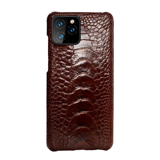HKM-641747 Natural Ostrich Foot Leather Half Pack for iPhone 11, iPhone 11 Pro, iPhone 11 Pro Max, and More