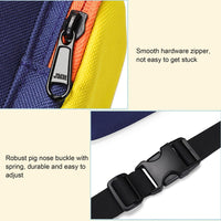 HKM-6417597 Dog Training Crossbody Bag for Outdoor Travel - Light Green & Dark Blue, Oxford Material, 15x7x17.5cm